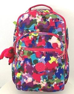 Kipling Seoul Backpack Laptop Protection Artful Blend Travel School Bag NWT - Picture 1 of 9