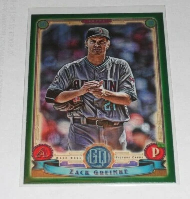 2019 Topps Gypsy Queen Zack Greinke Green Parallel #62 Arizona Diamondbacks  - Image 1 of 2