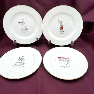 Dayton MERRY MASTERPIECES American Landmarks * Set of 4" Salad Plates 8 1/4" - Picture 1 of 7