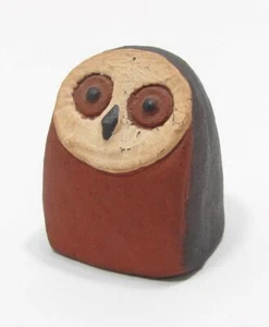 VTG Thyssen Keramik Clay Owl 1 1/4" 601 Danmark MCM Denmark Pottery Figurine - Picture 1 of 10