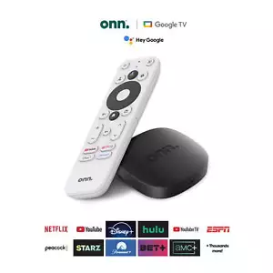 onn. Google TV 4K Streaming Box (New, 2023), 4K UHD Resolution - Picture 1 of 12
