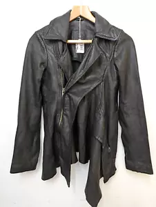 All Saints Leather Jacket Black - Size 10 UK - RSPCA Middlesex/Herts - Picture 1 of 20