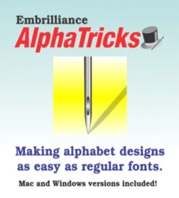 Embrilliance AlphaTricks Alpha Tricks Alphabet Letter Font Embroidery Software - Image 1 of 4