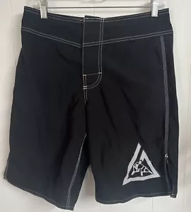 Gracie Jiu-Jitsu Training Fight Shorts Mens Sz:30 At Black MMA BJJ Drawstring - Picture 1 of 4