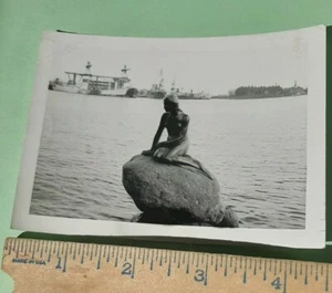 1959 Original Nautical Photograph Copenhagen, Denmark THE LITTLE MERMAID - Picture 1 of 10
