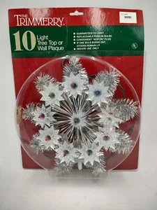 Beleuchteter Stern Baumspitze Wandrelief Lametta 10 Lichter blinkend der Trimmery Vintage - Bild 1 von 8