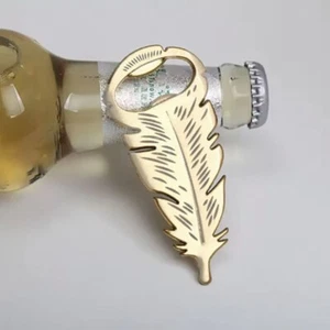 2pcZinc Alloy Feather Design Bottle Opener Key Chain Bottles Opener KitchenTool* - Picture 1 of 12