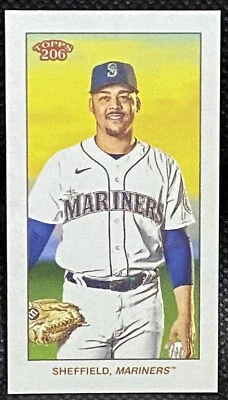 2021 Topps T206 Wave 3 Piedmont Back Justus Sheffield #3 RC Seattle Mariners   - Image 1 of 2