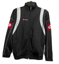 Lotto Italian Sport Design Olimpia Youth Black Athletic Track Jacket Size YL
