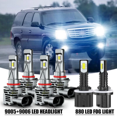 Farol de LED alto feixe baixo lâmpadas de neblina para Cadillac Escalade 2002 2003 2004 - Imagem 1 de 4
