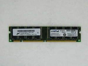 Crucial 256MB 32Mx64 Dimm SDRAM Synch CL3 133MHz Memory Card CT32M64S4D75 PC133U - Picture 1 of 1