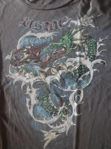 USMC Black Ink Design 100% Cotton Graphic T Shirt Men's Size 2XL - Picture 1 of 5