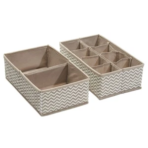 InterDesign Chevron Stoff Schrank/Kommode Schublade Aufbewahrung Organizer, 2er Pack - Bild 1 von 7