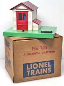 LIONEL O Gauge #145 Automatic Gateman w/Original Box - Picture 1 of 13