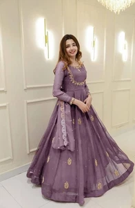 Salwar Kameez Indio Paquistaní Mujeres Boda Fiesta Ropa Vestido Anarkali Vestido Traje - Imagen 1 de 10