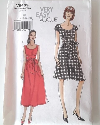 V 8469 Vogue Patterns Schnittmuster Easy Kleid US 14 - 20/ D 40 - 46, unbenutzt - Bild 1 von 3