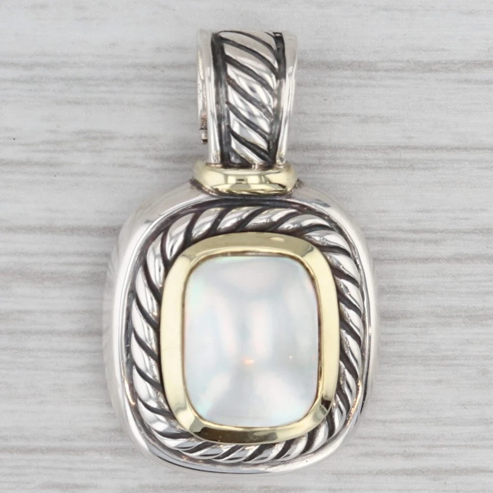 Colgante potenciador cabujón perla Yurman Albion Mabe plata de ley oro 14k Foto 1 de 4