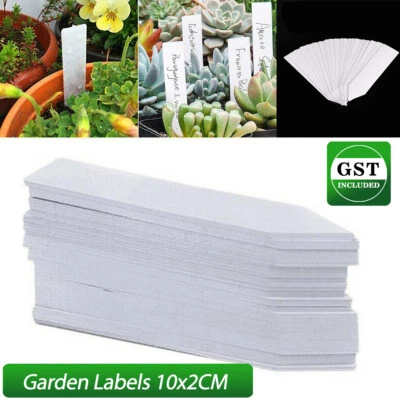 Up 500pc Plastic Plant Flower Labels Tags Garden Home Decor Marker Tool 10 x 2cm - image 1 of 4
