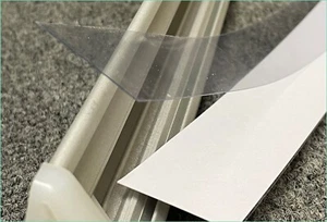 Vidmar Paper and Clear Plastic Cover Drawer Label Edge Backing Stanley WHITE - Picture 1 of 2