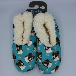 Comfies Slippers Boxer Dog One Size Fits Most Polyester Blue - Picture 1 of 1
