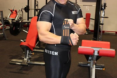 12" Gym Weight Lifting Heavy Duty Wrist Wraps Wrist Support Wraps 3 Orange Strap - image 1 of 3