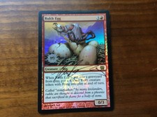 SIGNED Prerelease Foil Rukh Egg 8th Edition MTG Magic Card signed by artist