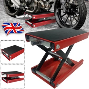 Motorcycle Lift 1100 LB Jack Center Scissor Wide Deck Hoist Stand Repair UK - Picture 1 of 11
