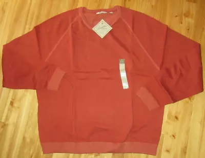 Paradise Collection XXL Rust Cotton L/S Crew Tight Knit Sweater Top NWT - Image 1 of 3