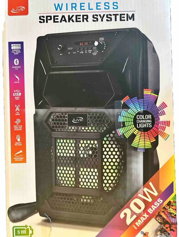 wireless speaker System iLive with microphone - Image 1 of 4