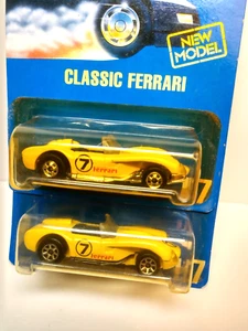 HOT WHEELS Konvolut 2 klassische Ferrari 1991 mit chrom/schwarzen Auspuffrohren - Bild 1 von 7