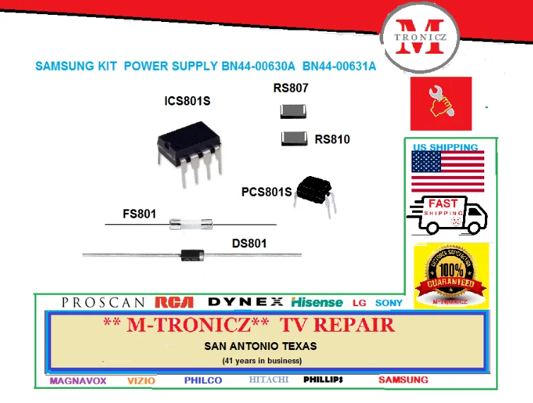 REPAIR KIT FOR SAMSUNG  POWER SUPPLY BN44-00630A / 631A  MISSING -LOW  5.3V STBY - Image 1 of 1