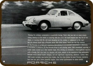 1964 PORSCHE 356 Sports Car Vintage-Look-Edge DECORATIVE REPLICA METAL SIGN - Picture 1 of 1