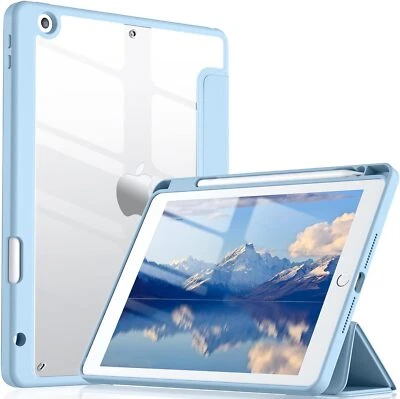 For iPad 9/8/7th Gen 10.2", iPad Air 1/Air2 Air 4/5th Acrylic Cover Smart case - Image 1 of 4