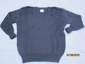 Anglais Pull, Jumper Utilité, Bleu-Gris, Raf , Armée De L'Air, V- Cou, Gr. 94cm - Picture 1 of 3