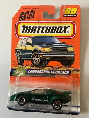 1997 MATCHBOX # 60 LAMBORGHINI DIABLO GREEN NEW FACTORY SEALED - Image 1 of 2