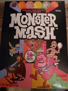  MONSTER MASH Cereal  UNOPENED/Expired 9.6oz Box 50TH ANNIVERSARY Collectors Box - Picture 1 of 5