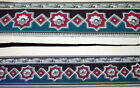 Antique C.1880 Set of 2 Victorian Hand Painted WALLPAPER Trim Roombox Dollhouse