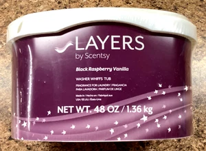 Scentsy Layers Washer Whiffs Tub Black Raspberry Vanilla Fragrance 48 oz Rare - Picture 1 of 7