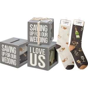 Bank and Sock Set - Saving Up For Our Wedding - Picture 1 of 9