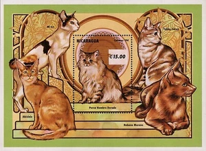 NICARAGUA DOMESTIC CATS Sc 2066 MNH 1994 - Picture 1 of 1