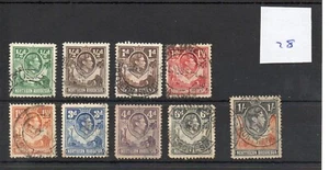 Northern Rhodesia (78) 1937 - Definitive selection - used - SG Cat £4 - Picture 1 of 1