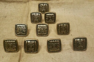 Vintage Pepe Mendoza Mexican Inspired Set of 10 Furniture Handle Pulls - Picture 1 of 16
