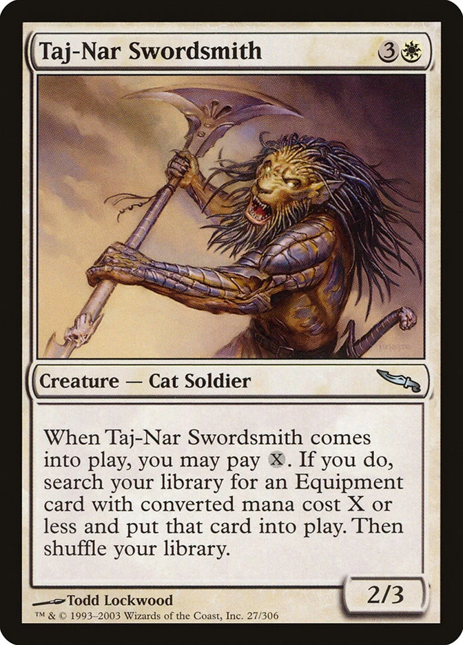 MTG Magic the Gathering Taj-Nar Swordsmith (27/306) Mirrodin LP - Image 1 of 1