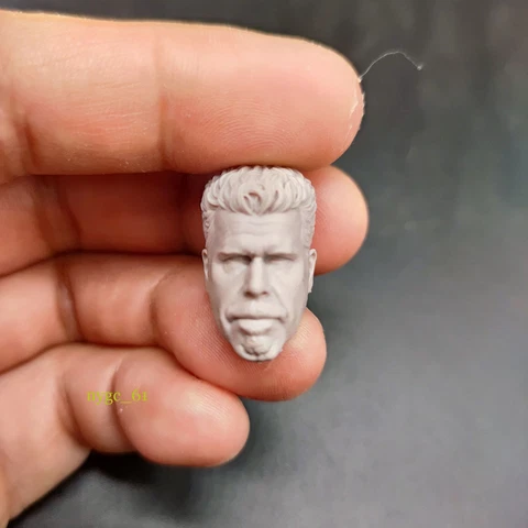 DIY 1:12 Ron Perlman Sons of Anarchy Head Sculpt Fit 6'' Male Soldier Body Toy Cover