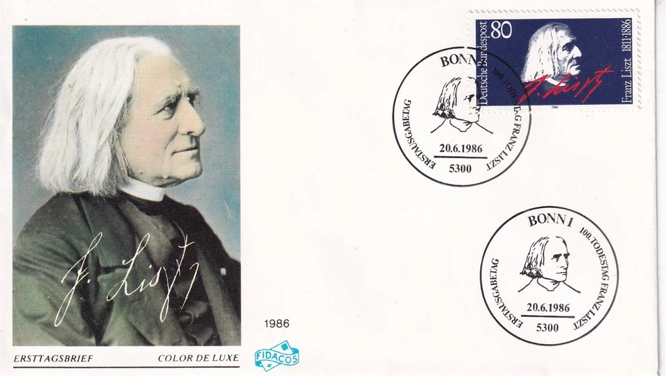 Bundesrepublik FDC 1285 SC 1464 Franz Liszt - Image 1 of 1