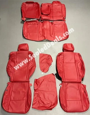 Red Factory Style Leather Seat Replacement Covers for 2015-23 Dodge Challenger - Image 1 of 4