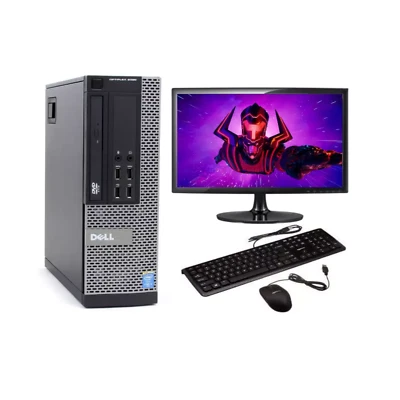 Cheap Fast Gaming PC Computer SET Monitor Quad Core i5 16GB 1TB Win 10 2GB GT730 - Image 1 of 4