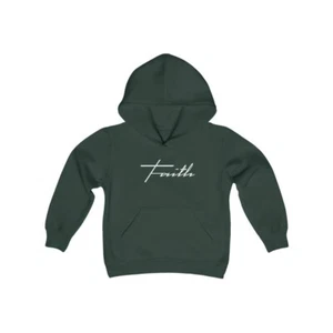 Youth Heavy Blend Hooded Sweatshirt "Faith" swift - Picture 1 of 65