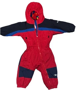 (V) Columbia Toddler snow bodysuit winter waterproof warm red/blue sz 2t Fleece - Bild 1 von 9
