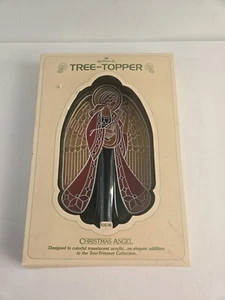 Hallmark Ornament 1979 Christmas Angel Acrylic Stained Glass Style Tree Topper - Picture 1 of 7